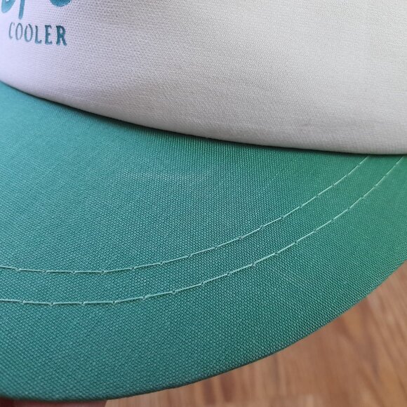 Vintage 80s Preppy Visor Hat "Splitz Cooler" Wine Spritzer - Young An Korea - Picture 10 of 16
